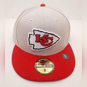 NEW Era Sz 8 Super Bowl  Champions Kansas City Chiefs 59FIFTY Hat White Red